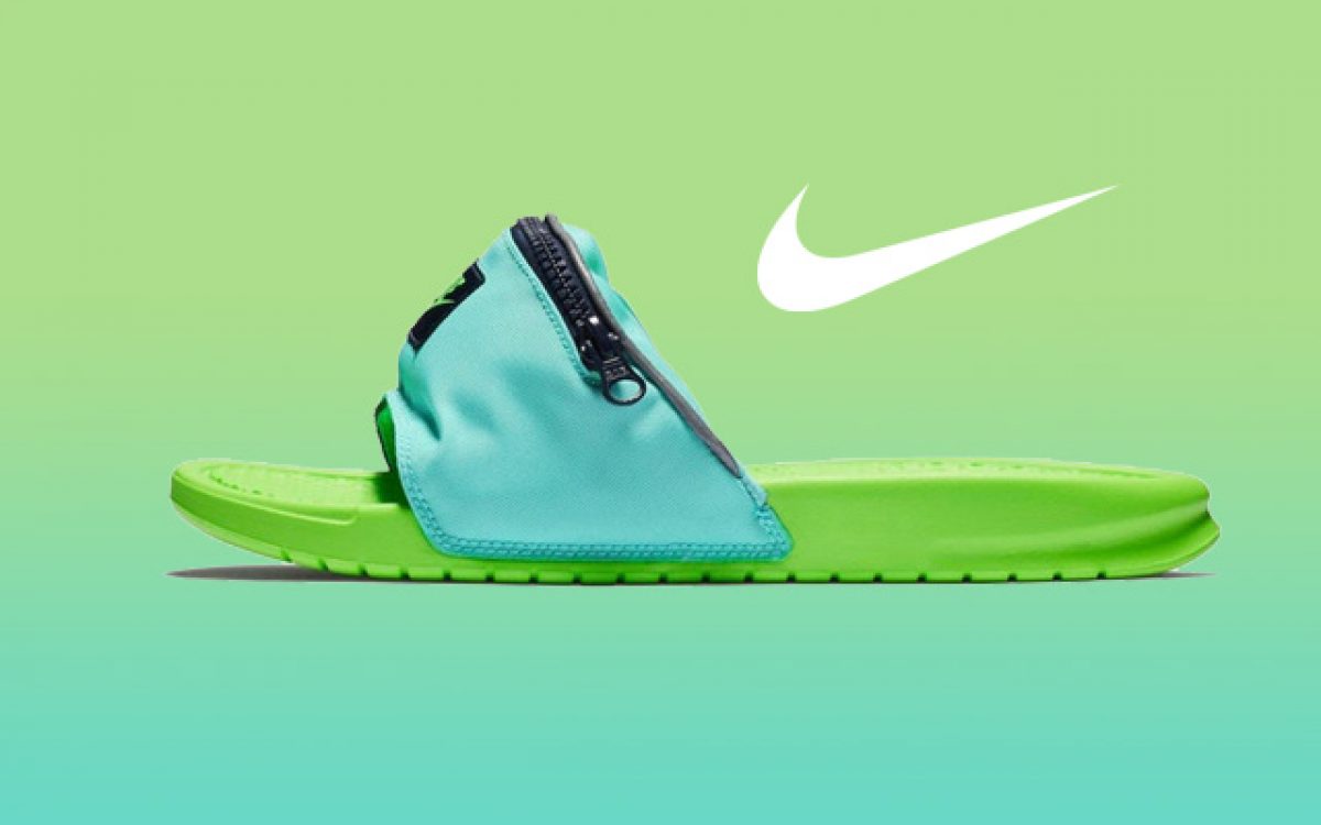 claquette nike fermeture eclair