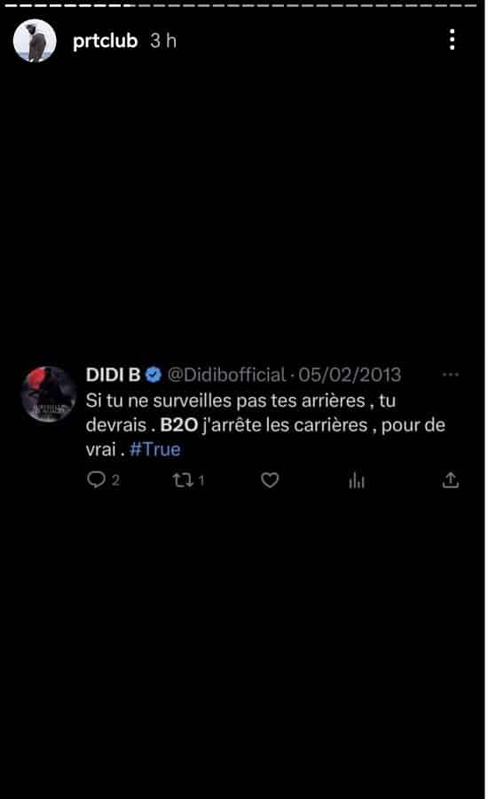 Booba Arrête Des Carrières Pour De Vrai, Didi B Détruit Par B2O