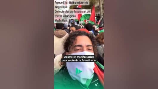 PNL : Ademo participe à la manifestation pour soutenir la Palestine